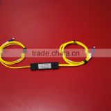 LC/PC connector 1X2 steel tube mini type fiber cable PLC splitter