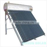 Heat Pipe Vacuum Tube Compact Pressurized Solar Water Heater Tank