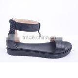 Fashionable Woman Cheap Wholesale Summer Flat Zipper up Sandals New Design thumbnail-2