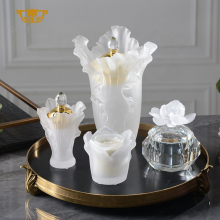 Brand Crystal Fancy Incense Burner Set Middle East Hari Raya Bakhoor Burner Tray Portable thumbnail-2