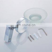 Brass Bathroom Accessories Set Wall Mounted Glass Soap Container Soap Dish Holder thumbnail-3