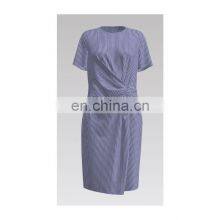 Hot Sale Blue Stripe COTTON NYLON Yarn-dyed Fabric Oxford for Shirt