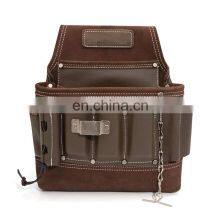 TOP Quality Genuine Leather Knife Roll Storage Bag Chef Tool Kit Bag With 19 Pockets thumbnail-3