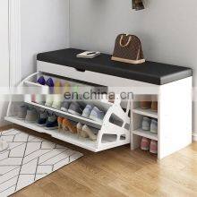 Nordic Wood Shoe Cabinet Shoe Racks Cabinet Storage Organizer thumbnail-1
