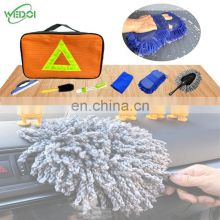 7 PCS Car Cleaning Tools Kit Microfiber Cloth Car Tire Cleanser Brush Microfiber Waffle Towels Window Cleaner Squeegee