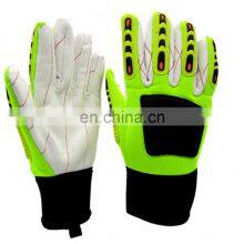 Factory Direct Industrial Protective Plam TPR Cotton Anti Cut Impact Resistant TPR Oil and Gas Safety Gloves For Work