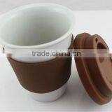 Cremic Glass Cup Mug Silicone Eco Coffee Cups Lid thumbnail-1