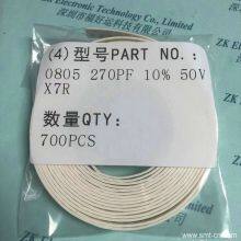 Capacitor 0805 270PF 10% 50V X7R CCTC Instead CERAMICO 270PF 50V 10% X7R 0805 CC0805KRX7R9BB271 YAGEO