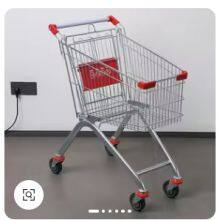 Chromed 60L 80L Metal Hand Supermarket Shopping Cart Trolley thumbnail-5