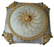 European Style Ceiling Light for Bedroom, Living Room, Study, Copper-colored Lamp, American Style Round Ceiling Light, Modern and Minimalist. thumbnail-2