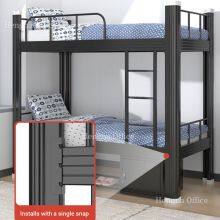 HN-SMB20-S Eco-friendly Single Steel Bed With Rubber Foot Mats for School Dormitory Safety thumbnail-4