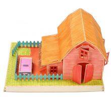 New Fashion Design 3d Farm House Building Paper Puzzle Model Toys Sets thumbnail-1