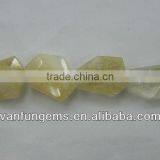 Citrine Faceted Tumble Stone thumbnail-1