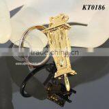 3D Mini Pile Hammer Shaped Three-dimensional Drop Hammer Gold Color Alloy Metal Pile Driver Keyring thumbnail-3