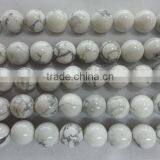 Stone Beads Natural Gemstone White Turquoise Round Beads for Wholesale thumbnail-1