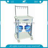 AG-IT001B3 CE ISO Mobile Patient Plastic Hospital Treatment Trolley thumbnail-1