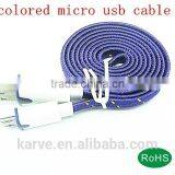 New Fashion Micro Braid Dual Color Flat Cable for Cellphone