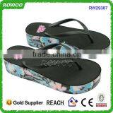 Fancy Design Platform Flip Flops Beautiful Wrapped High Heel Sandals