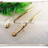 TT-06 Cheap Golden Table Fountain Pen, Metal Desk Pen for Bank