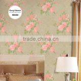 2016 New Deep Embossed Vinyl Wallpaper, Aged Bouquet Wall Decor for Powder Room , Mould-proof Wallcovering Wholesale thumbnail-3