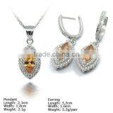 [SZH-1198] 925 Silver Jewelry Set With CZ Stones, Micro Pave Setting, Wedding Jewelry Sets. thumbnail-1