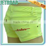 HOT - Sexy Stretchy Knitted Color Denim Mini Shorts Jeans Enzyme Washed