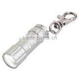 Mini Aluminum LED Promotional Flashlight W/Keychain