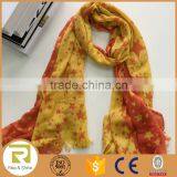 Wholesale 100% Polyester Stars Printed Fringed Shawl Scarf thumbnail-6