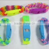 Cheapest manufacturing silicone bracelets rainbow loom watches 2014