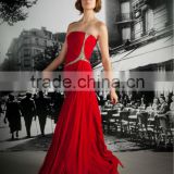 Designer Fashion Strapless Floor-length Red Elegant Evening Dresses 2015 (EVFA-1102)