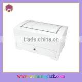 Elegant Crystal Pearl MDF Jewelry Box & White Jewelry Box Wooden Wholesale