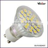 Glass Light GU10 5050 SMD 24 Led 3.5W Bulb