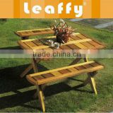 LEAFFY- Fir wood bench set