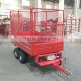 4- Wheel Agriculture Tractor Tipper Trailer With Wire Mesh CE Approved