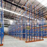 Blue and Orange Double Deep Pallet Racking