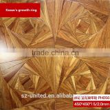 Growth ring style parquet wood flooring