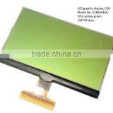 COG Type Graphic lcd module 128x64 with yellow green backlight