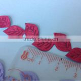Baby Blue and Red Satin Leaf Ribbon/Garland