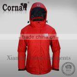 Charming Design Warm Keeping Red Removable Hood Ladies Winter Jackets