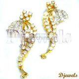 Diamond Gold Earrings, Diamond Earrings, Daimond Jewelry thumbnail-1