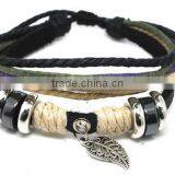 Cool Metal Beads Leather Bracelet thumbnail-1