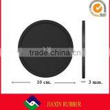 Durable Round Shape Silicone Coaster Black Silicone Rubber Drink Coasters Cup Mats 10 cm thumbnail-2
