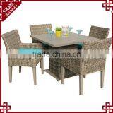Wholesale Cheap Casual Restaurant Rattan Style Dining Table Set Modern