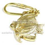 Ocean Life Solid Brass Fish Nautical Key Chain thumbnail-1