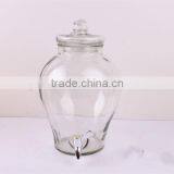 Clear Glass Beverage Dispenser Jar With Faucet thumbnail-2