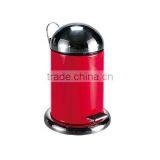 Red Round Waste Bin Wholesale Office Pedal Bin Manufacturer thumbnail-1