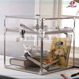 Factory Directly Customized Acrylic Box With Hinge Lids With Lock thumbnail-5