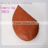 Brown Cosmetic Bag Custom Cosmetic Bag Make up Bag Brass Zipper Four Size Available thumbnail-3