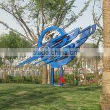 Blue Outdoor Stainless Steel Flying Birds Sculpture thumbnail-1