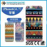 Newest Style Colored Drawing Silicone Phone Cover for Iphone 6